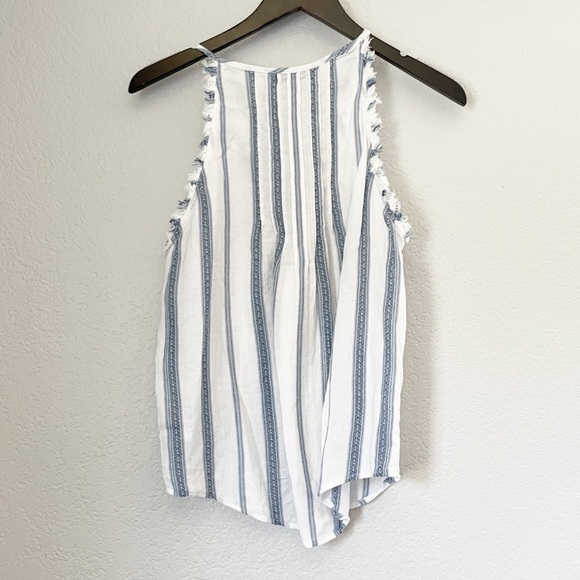 PAIGE Cotton Bria Halter Lace Up Tank Top Small - Picture 6 of 7